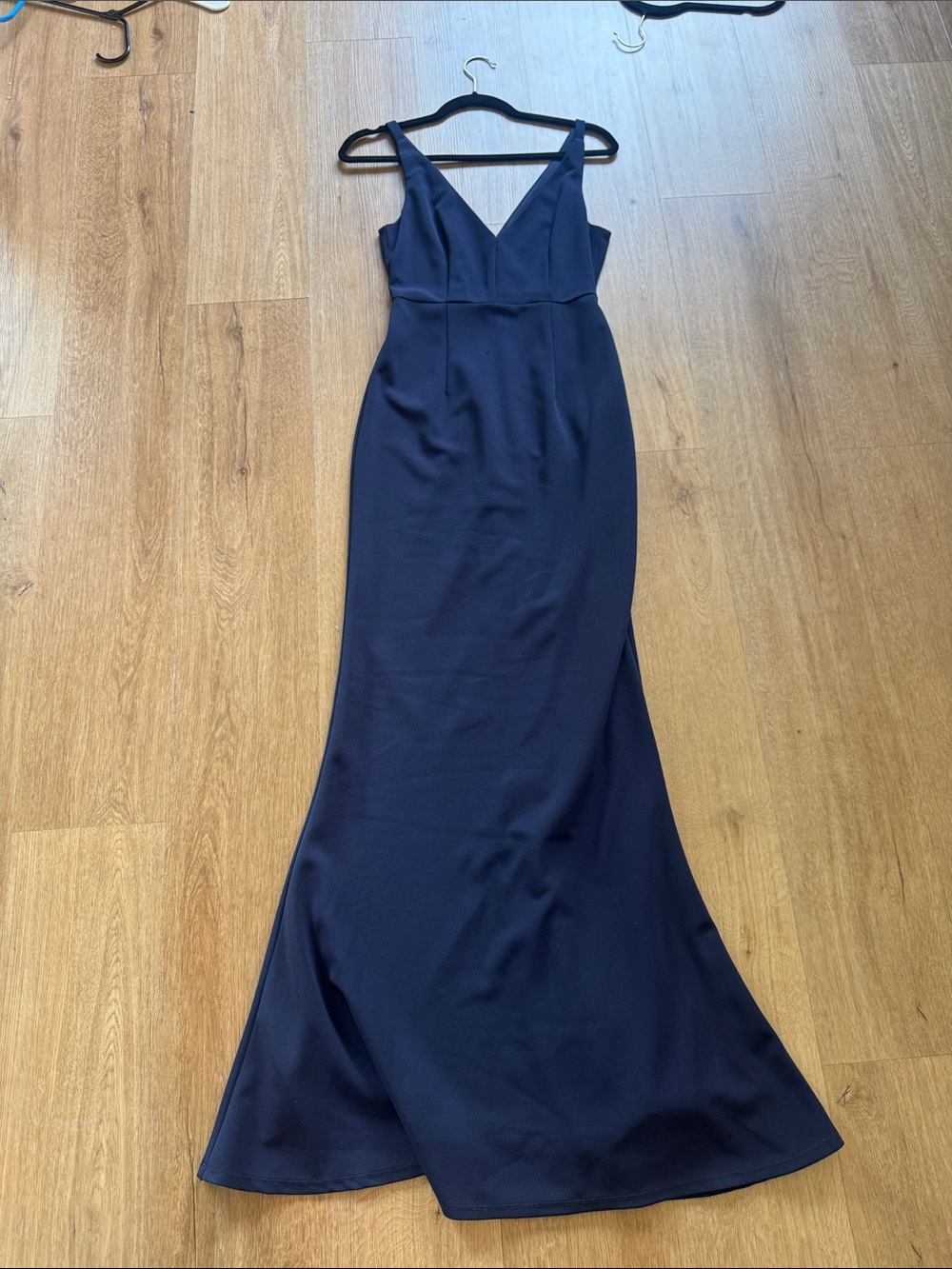 Lulu's Navy V-Neck Mermaid Maxi Dress